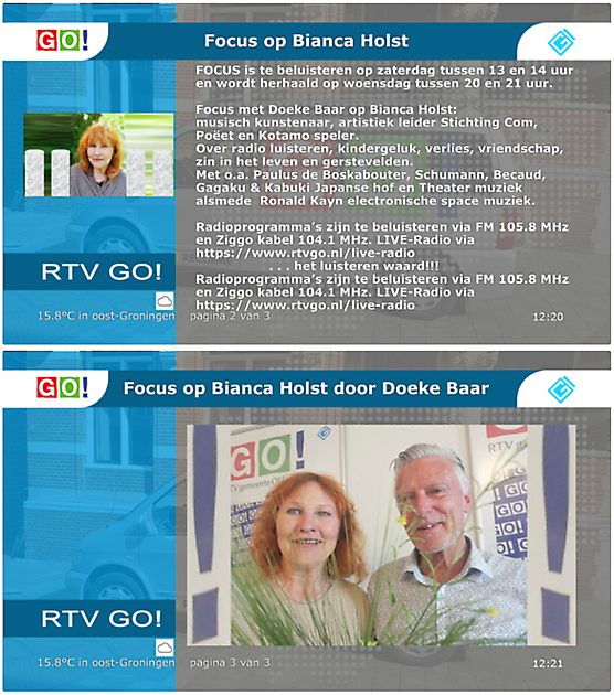 Focus met Bianca Holst als gast - RTV GO! Omroep Gemeente Oldambt