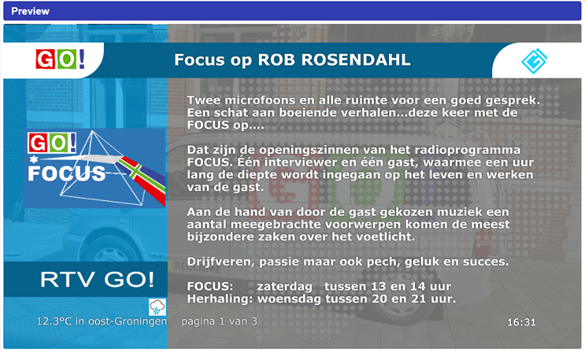 De focus op Rob Rosendahl - RTV GO! Omroep Gemeente Oldambt
