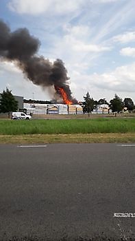 Brand bij Post Pallets - RTV GO! Omroep Gemeente Oldambt